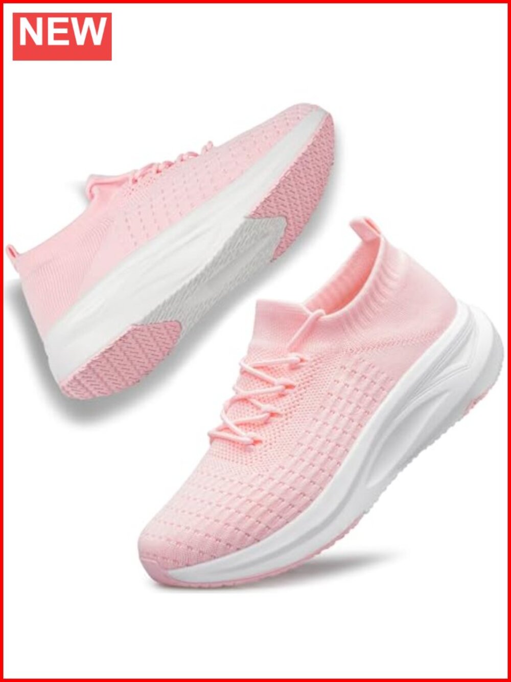 Womens Slip On Walking Shoes Comfort Mesh Sneakers Non Slip Athletic